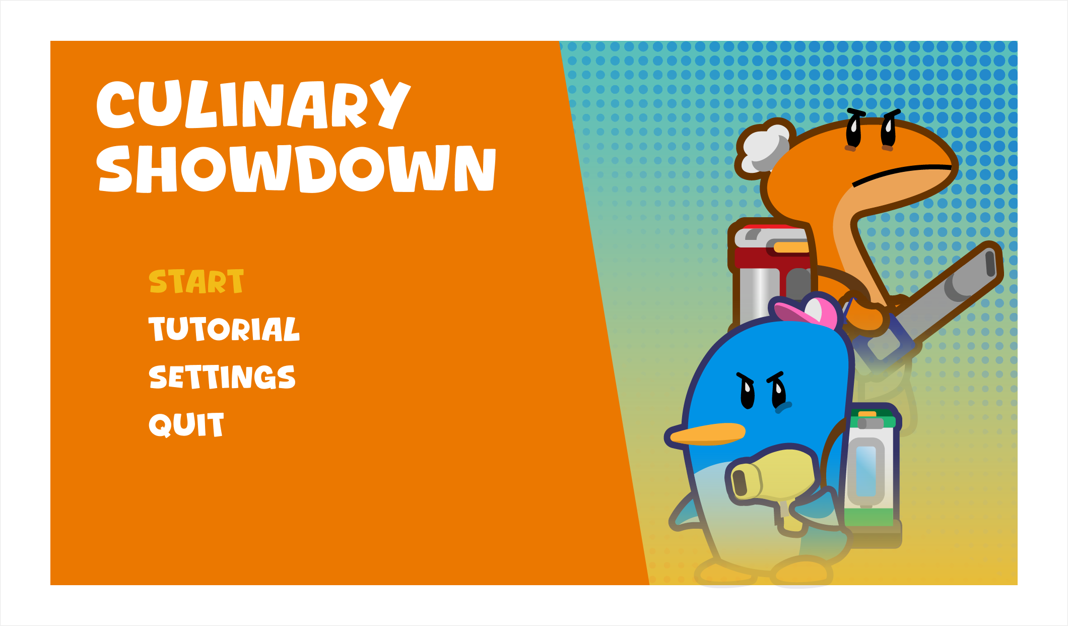 Main menu from Culinary Showdown